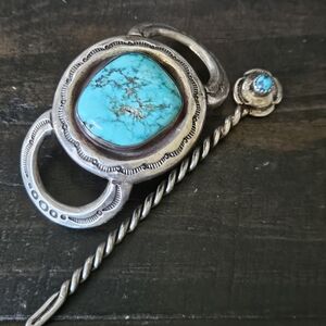 Vintage Navajo Sterling Silver Hair Accessories